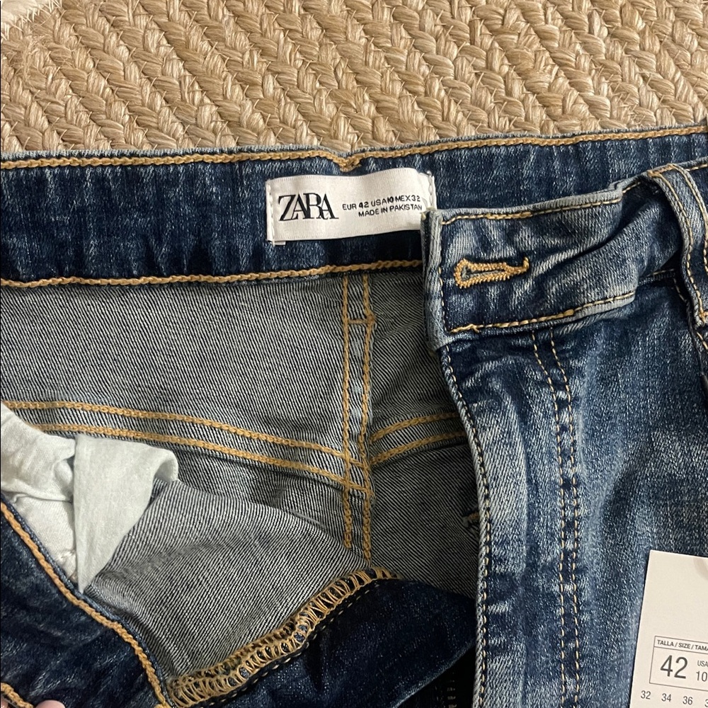 Zara Dark Blue Denim Pants